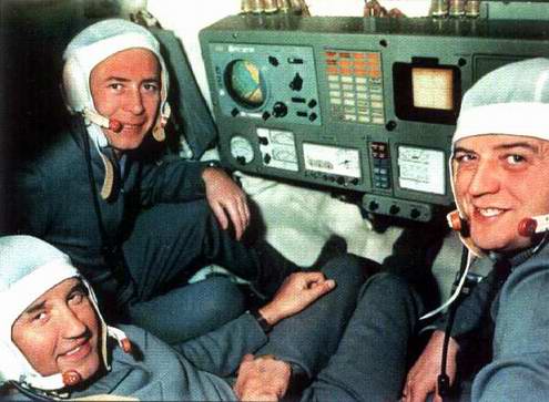 Space travel critical situations - Russian cosmonauts Georgi Dobrovolsky, Vladislav Volkov, Viktor Patsayev photo