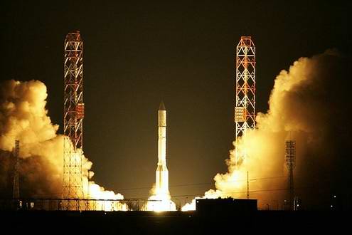Russian space ships launches 1st photo