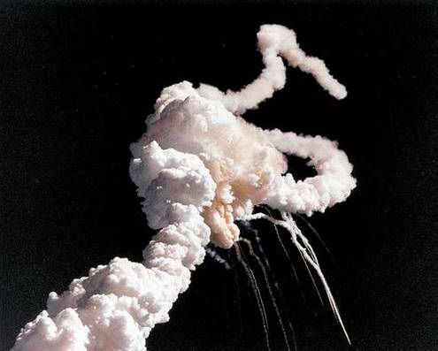 Shuttle Challenger explosion On January 28 1986 photo